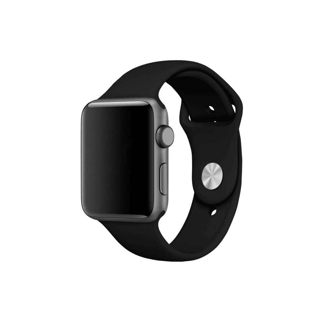 cerny silikonovy reminek na apple watch