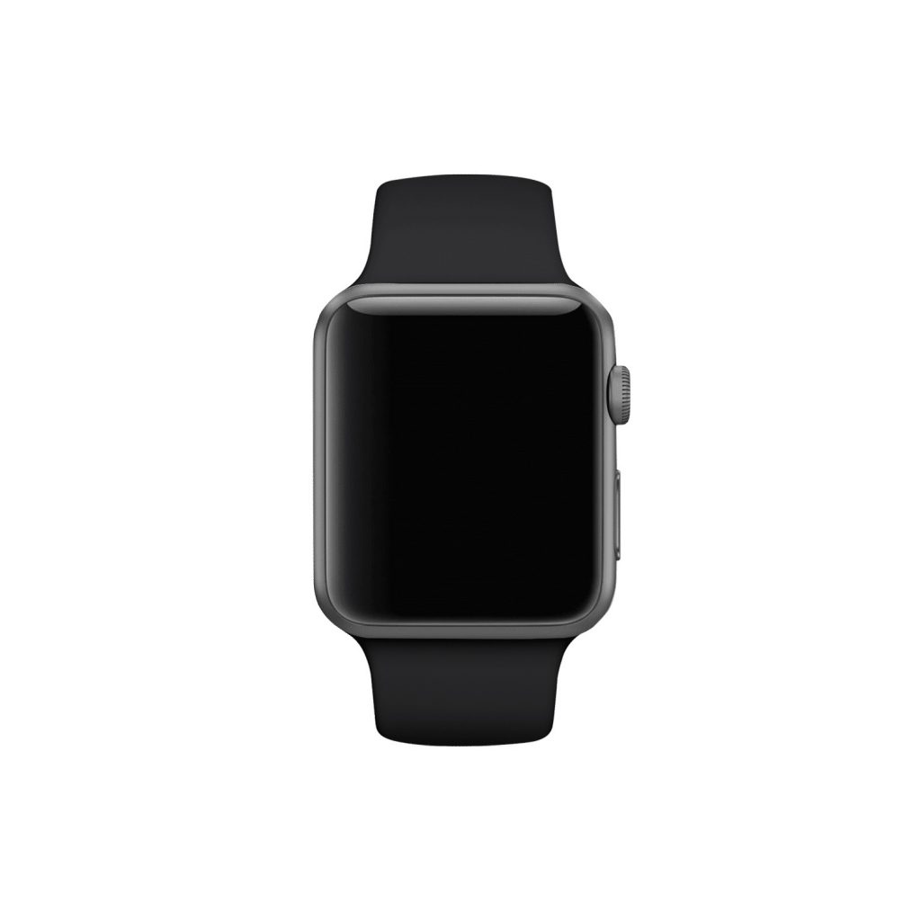 cerny silikonovy reminek na apple watch