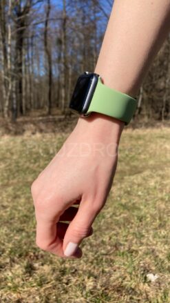 zelene silikonove reminky na apple watch 42 mm
