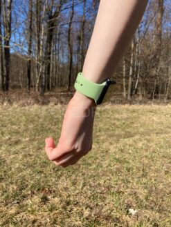 zelene silikonove reminky na apple watch 5