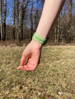 zelene silikonove reminky na apple watch 6